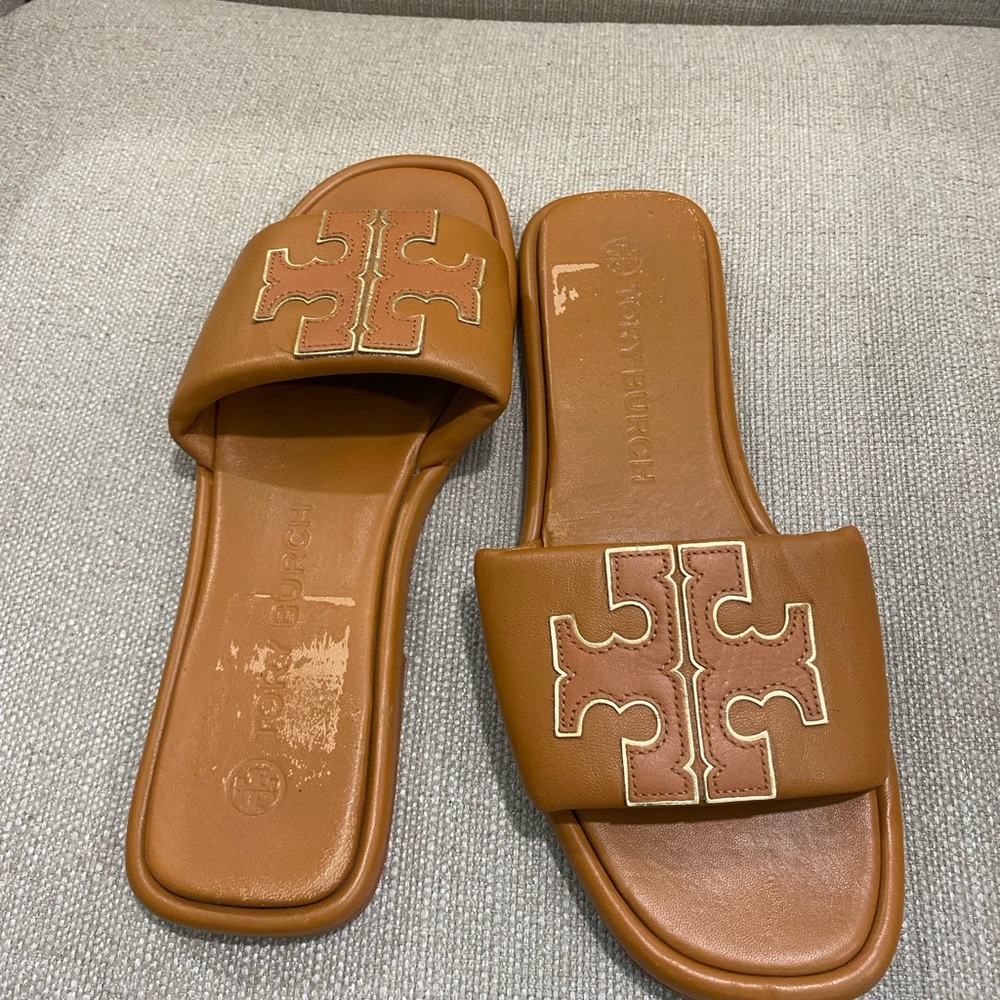 Tory Burch Double T Strap Sport Slide Sandal Size 9 - Picture 4 of 7